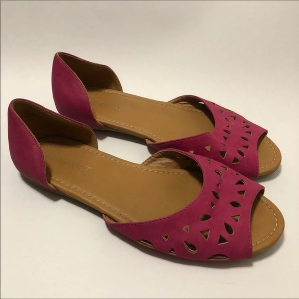 Lane Bryant Shoes Sandals‎ Women’s Size 9W Pink Slip On/Off Flats